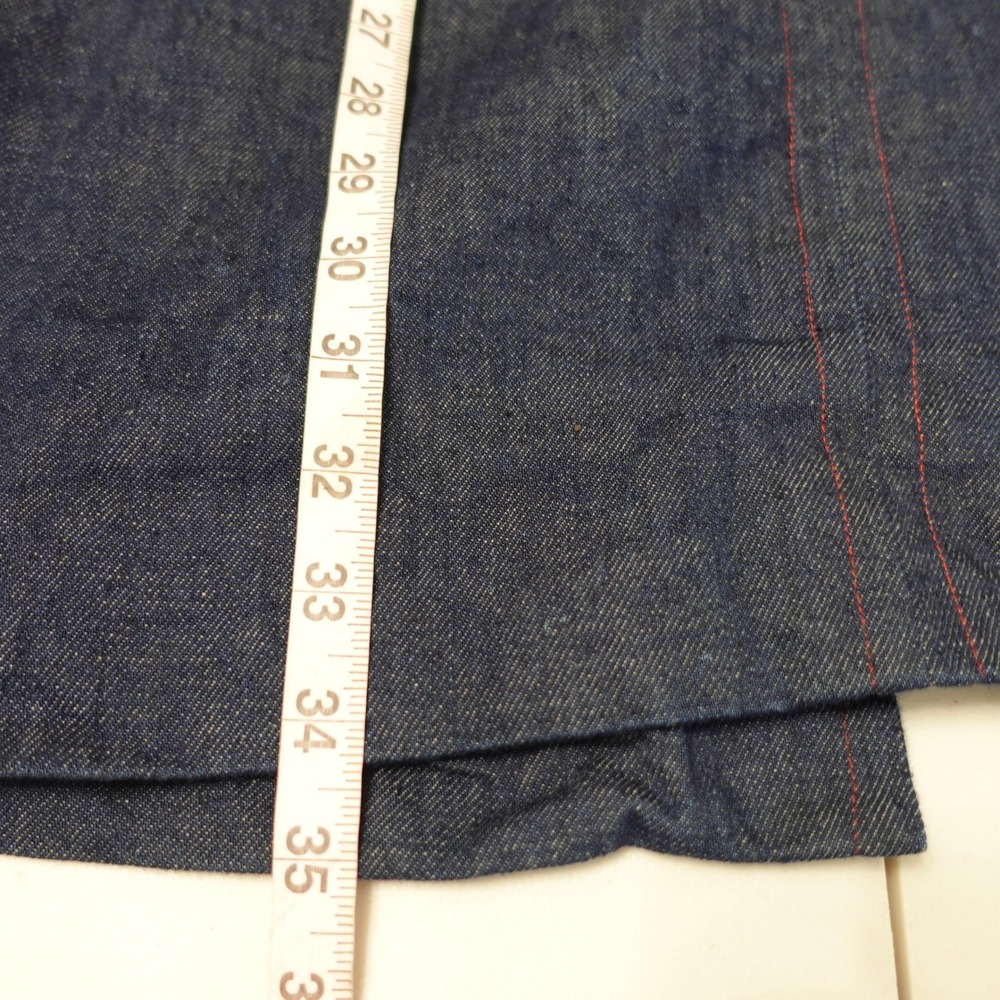 Vintage Handmade Denim Midi Skirt Abstract Floral Applique Retro 80s Western 8 - Picture 6 of 9